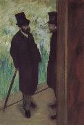 Edgar Degas someone in the corner  of stage oil painting artist